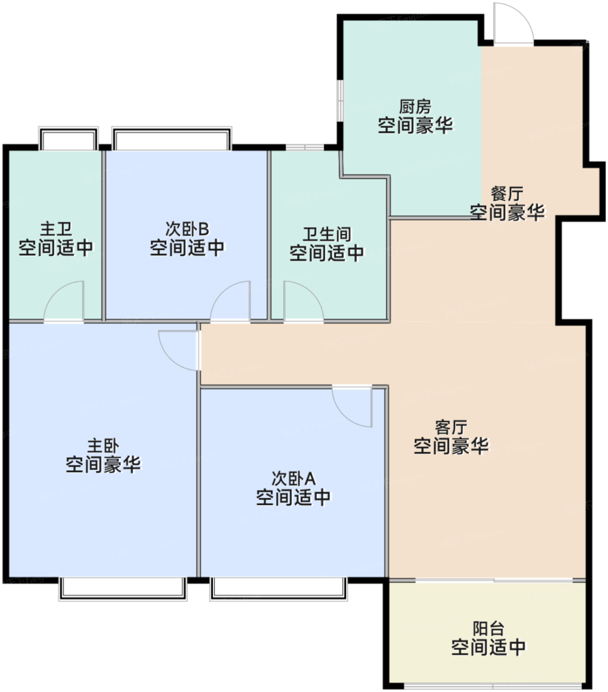 约96㎡三房两厅两卫