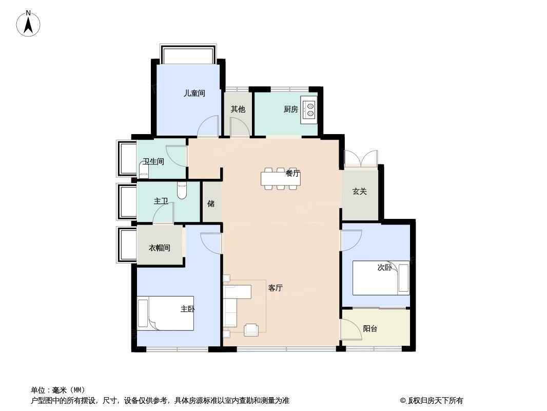 125平米户型